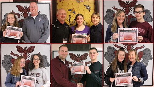 Students of the quarter with nominating teachers
