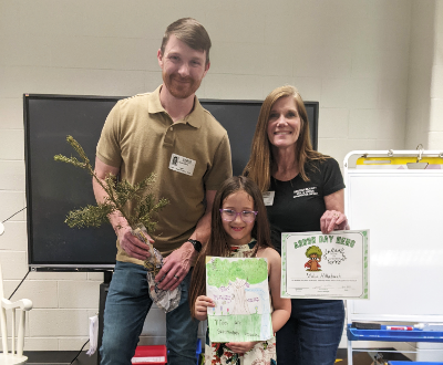 Second Grade Student Wins Arbor Day Poster Contest