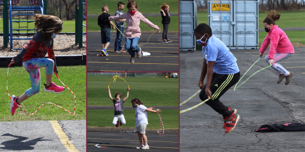 students jump rope
