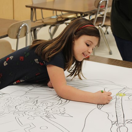 student coloring