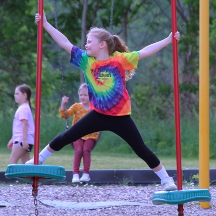 student on playground