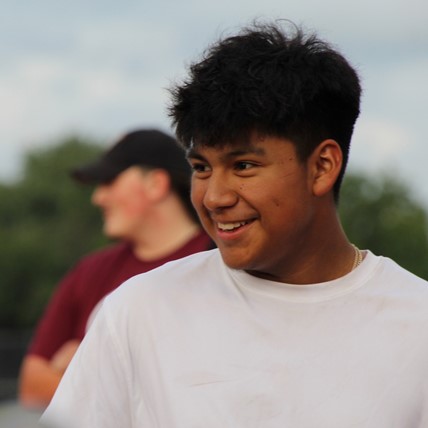 student smiling