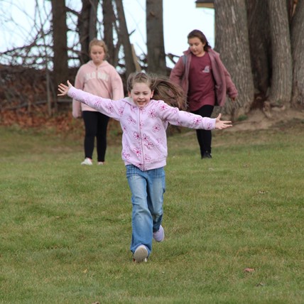 Students on nature trail