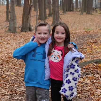 Students on nature trail