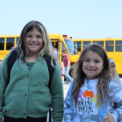students on the first day of school