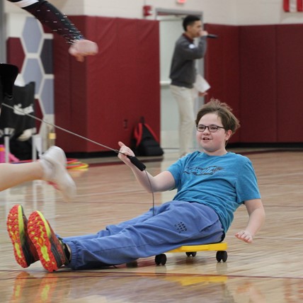 student games at pep rally